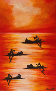 Canoes at Dusk